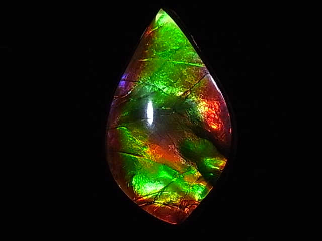 宝石ルース アンモライト 化石 Ammolite /約6.3g/1個 カナダ産