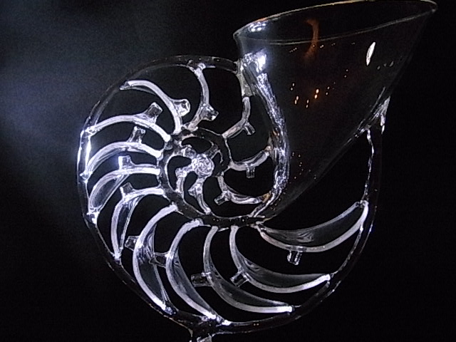 ガラスの螺旋アート”オウムガイの矜持”